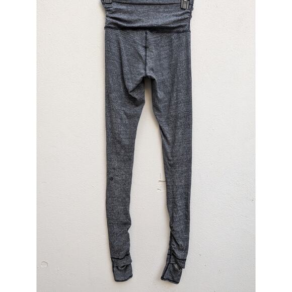Lululemon Still Mind Tight 28" Interlink Women's Ice Grey Black Size 4 - Picture 12 of 16